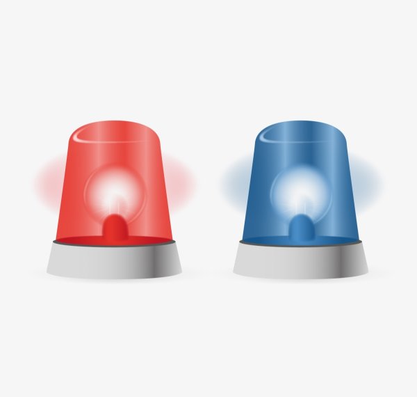 Полицейская мигалка вектор