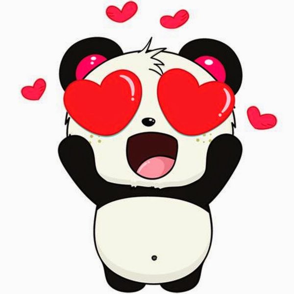 Панда с сердечком