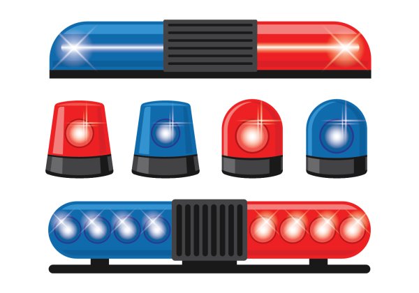 Полицейская мигалка вектор