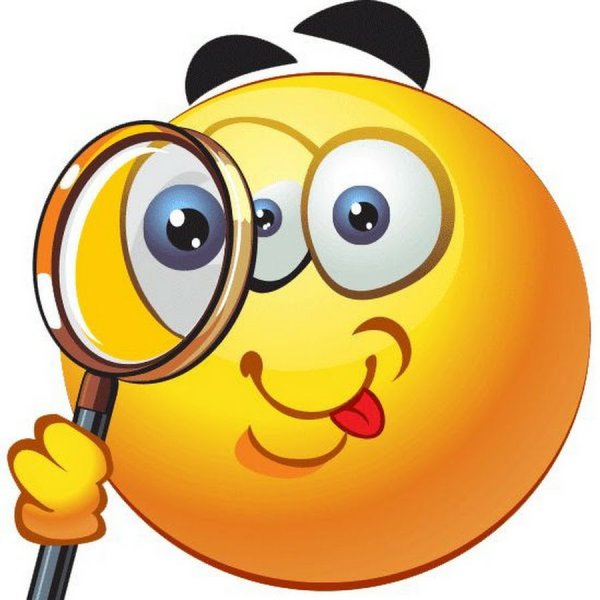 Смайлик с лупой