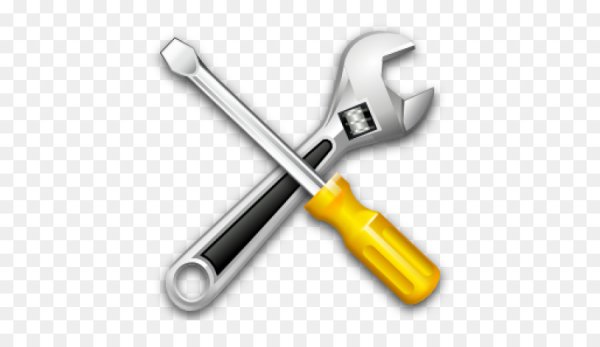 Отвертка и ключ без фона