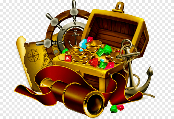 Пиратский сундук с сокровищами