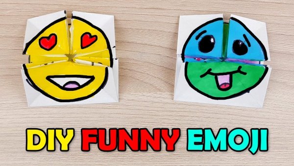 Оригами смайлики меняющие лицо