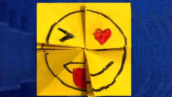 Смайлик из оригами