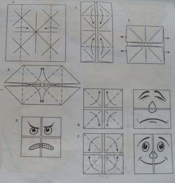 Оригами лицо