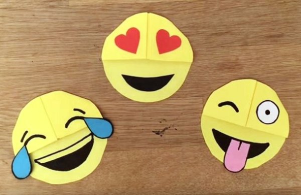 Смайлики из бумаги
