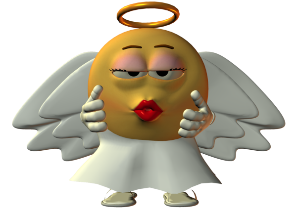 Смайлик ангел смешной