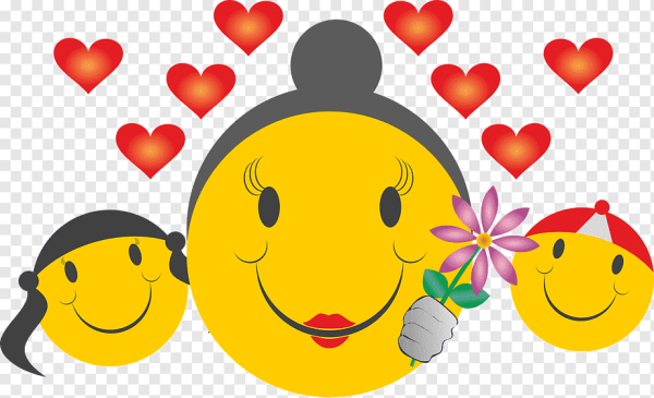 Смайлик любовь на прозрачном фоне