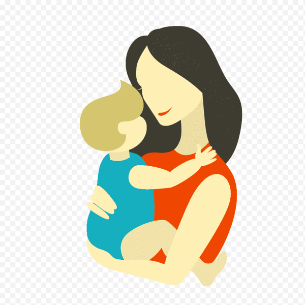 Женщина с ребенком вектор