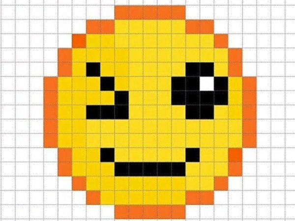 Рисунки по клеточкам смайлики