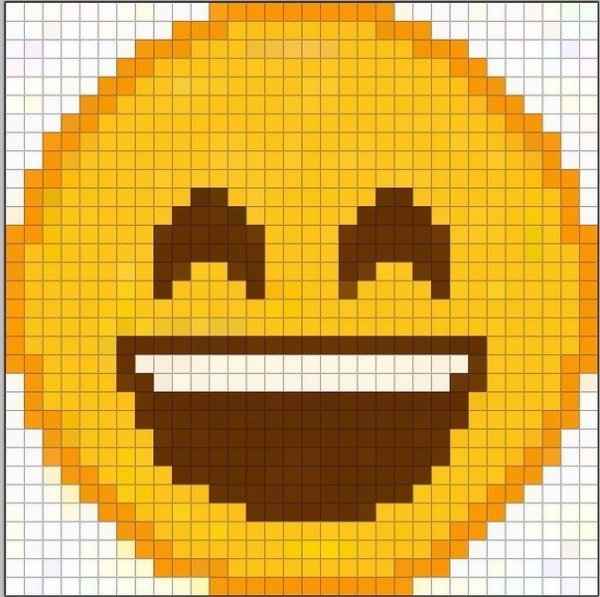 Рисунки по клеткам смайлики