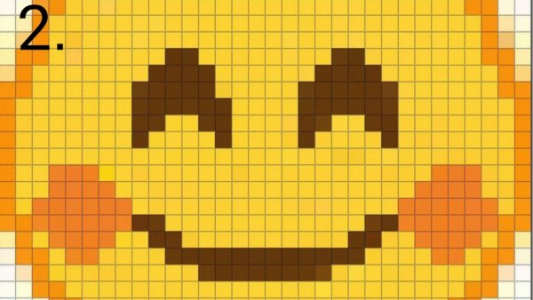 Рисунки по клеточкам смайлики