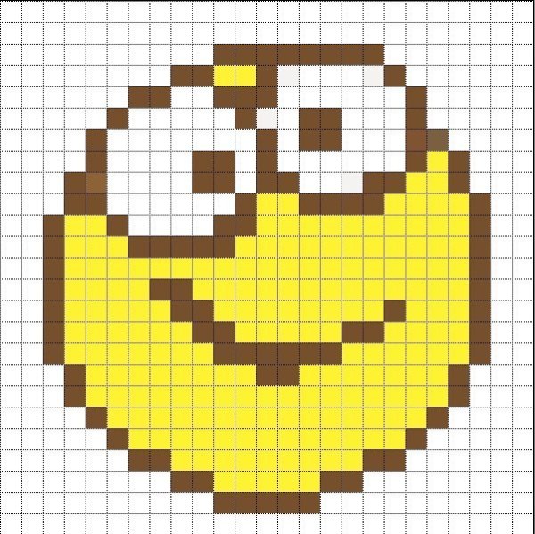 Рисунки по клеточкам смайлики