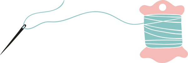 Иголка с ниткой вектор