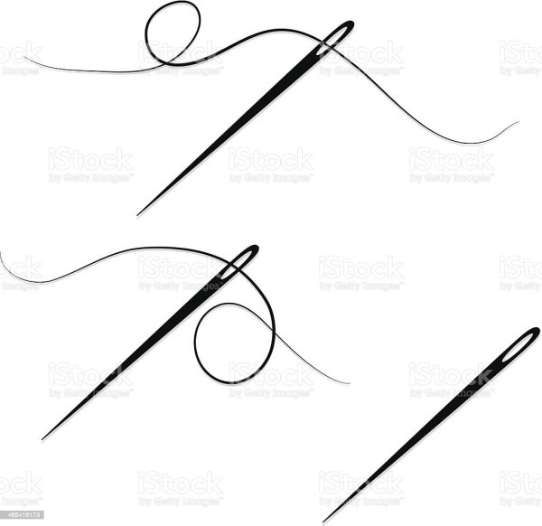 Иголочка с ниткой вектор