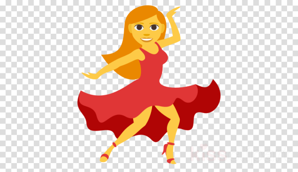 Смайлик девушка танцует