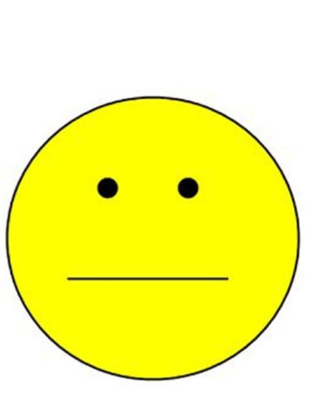 Смайлик с прямым ртом