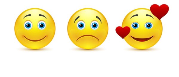 Грустный и веселый смайлик