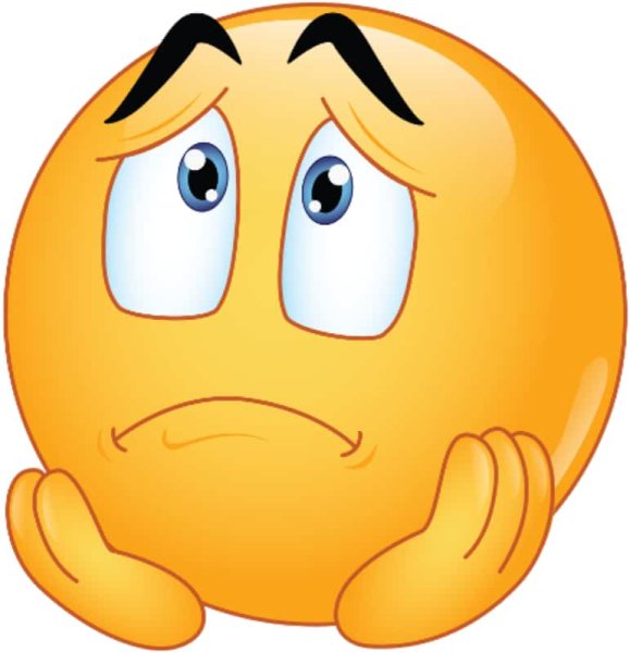 Смайлик с грустными глазами