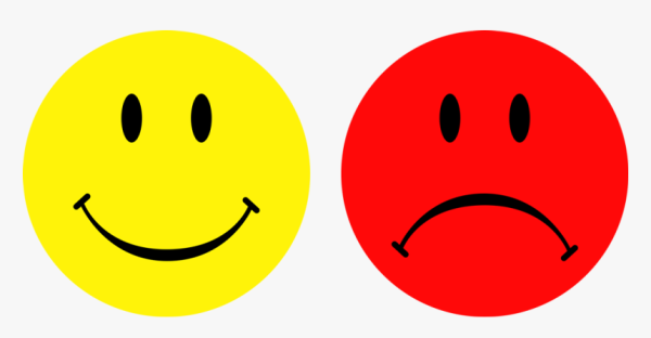 Смайлик радостный и грустный