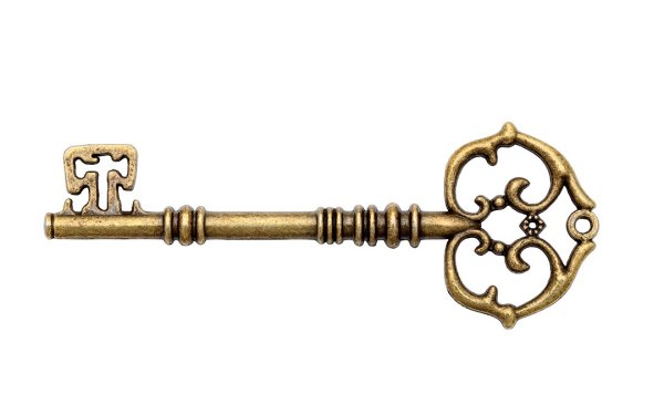 Старинные ключи на прозрачном фоне