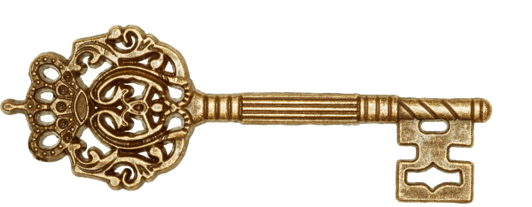 Старинные ключи на прозрачном фоне