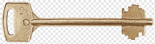 Ключ дверной на прозрачном фоне
