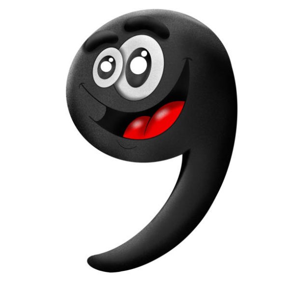 Запятая мультяшная