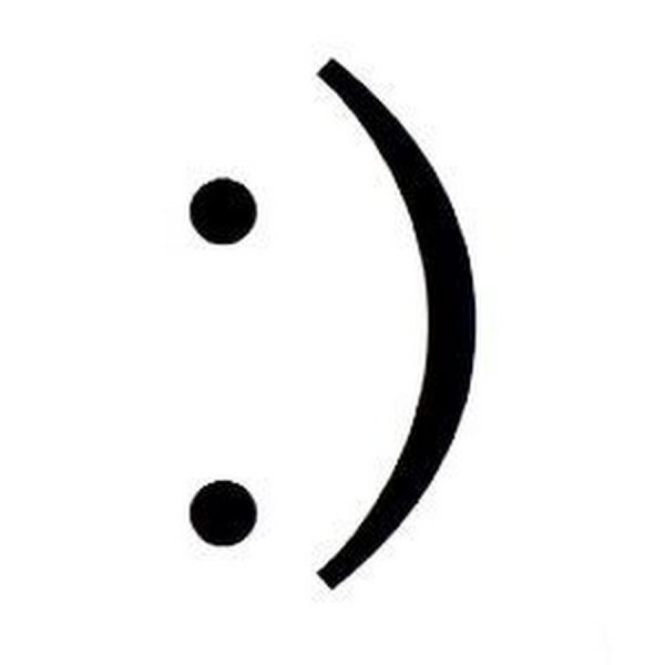 Смайл двоеточие и скобка