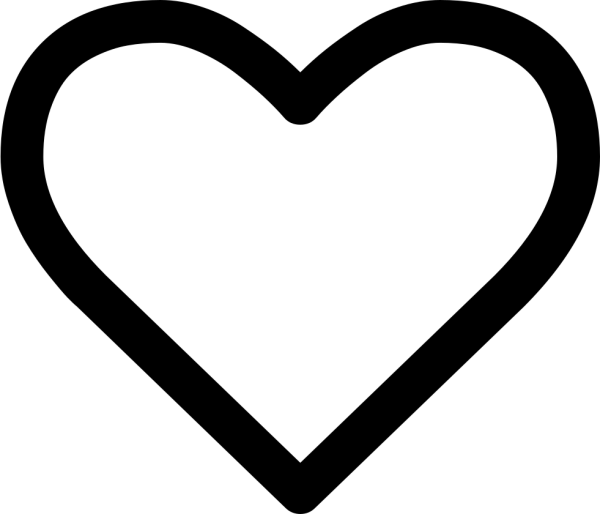 Сердце Смайл контур