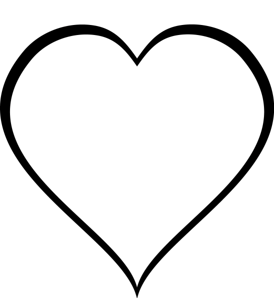 Красивое сердечко для раскрашивания