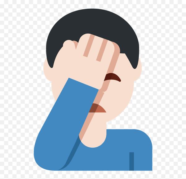 Смайл закрывающий лицо рукой