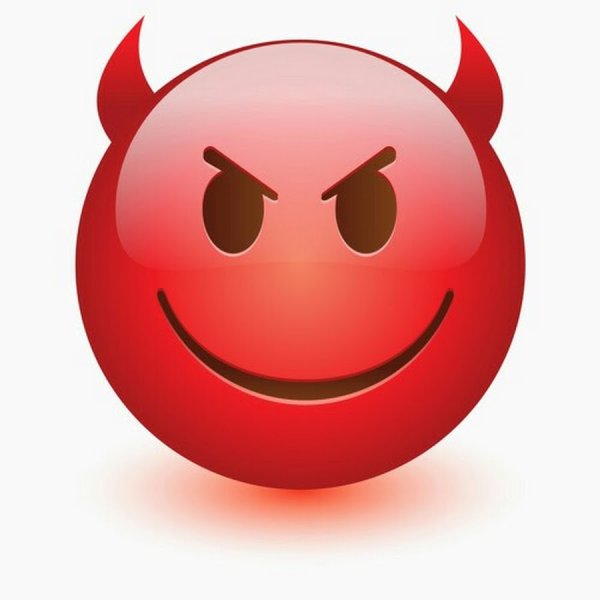 Смайлик чертенок