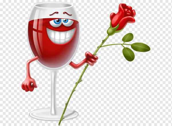 Смайлик с бокалом