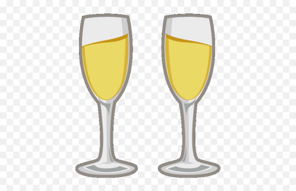 Смайлик с бокалом шампанского