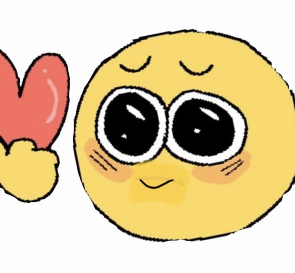 Милый смайлик стесняется