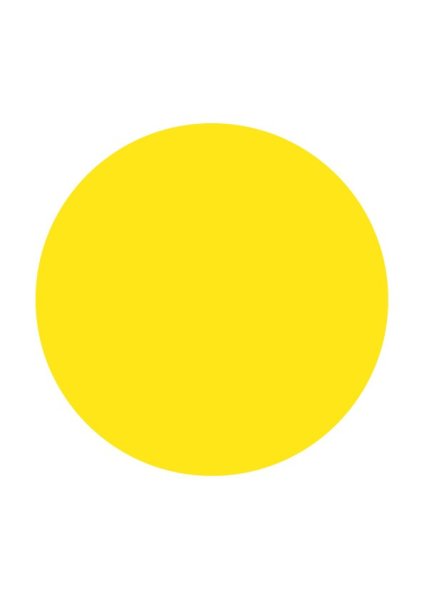 Желтый круг для слабовидящих