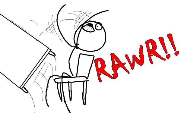 Переворачивает стол