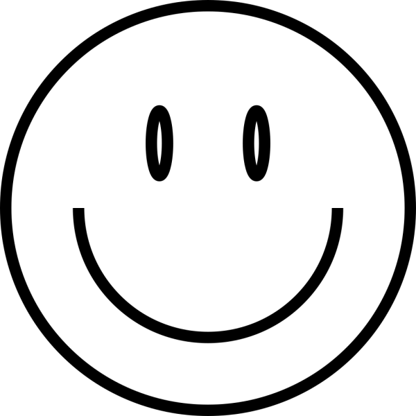 Смайлик черно белый