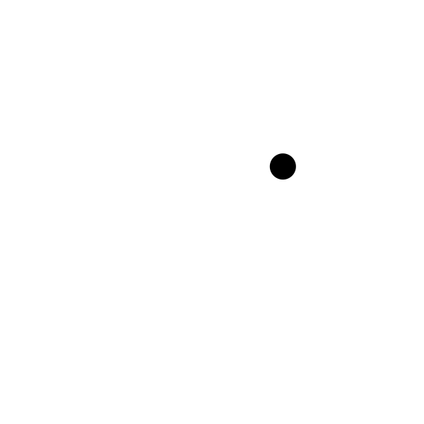 Черная точка на белом листе