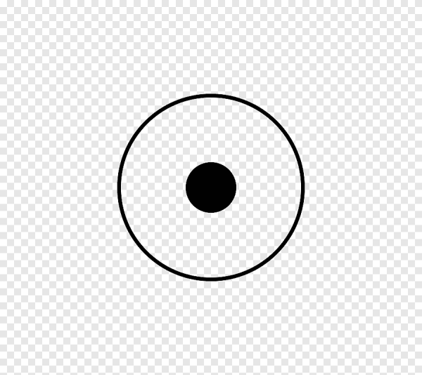 Кружочек с точкой внутри символ