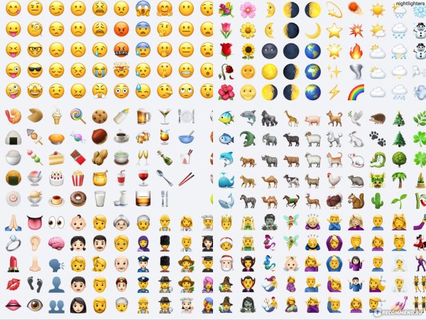 Все смайлы айфона