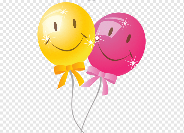 Клипарт воздушный шар с улыбкой
