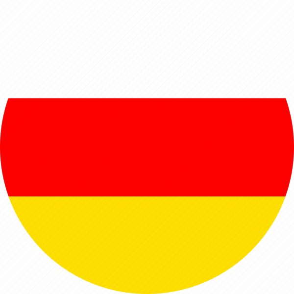 Флаг Осетии круглый