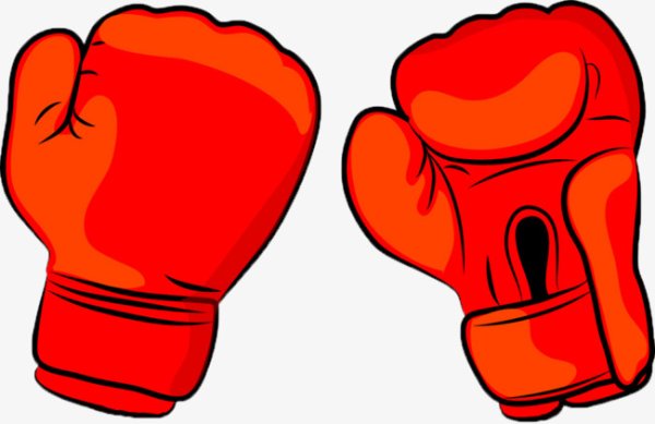 Боксерские перчатки вектор вид сбоку