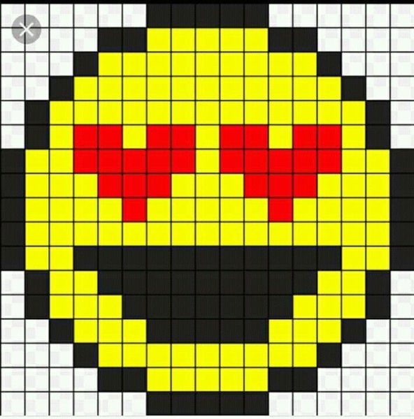 Клеточные рисунки смайлики