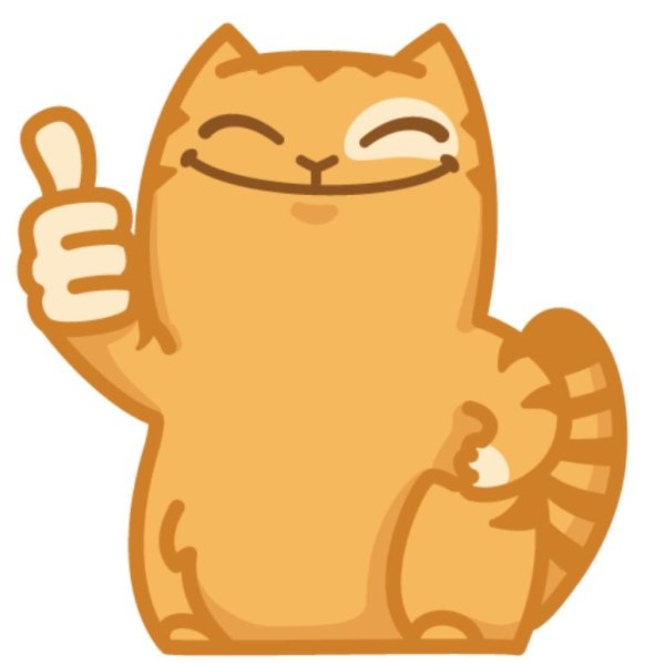 Кот персик Стикеры