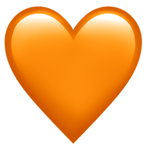 Оранжевое сердце ЭМОДЖИ