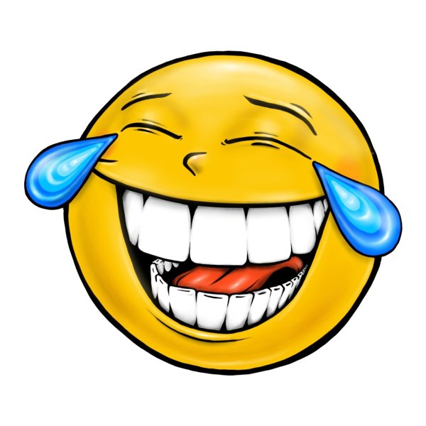 Смеющийся смайлик со слезами