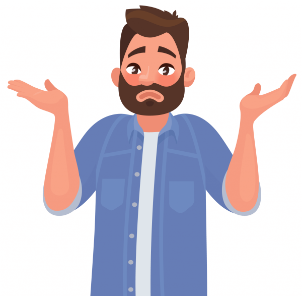 Векторный человек с поднятыми руками